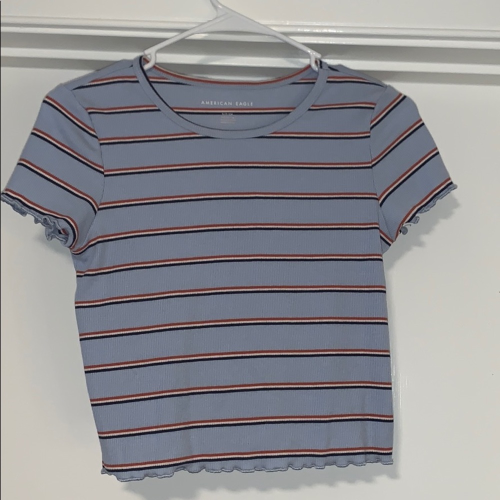American Eagle Striped Crop Top